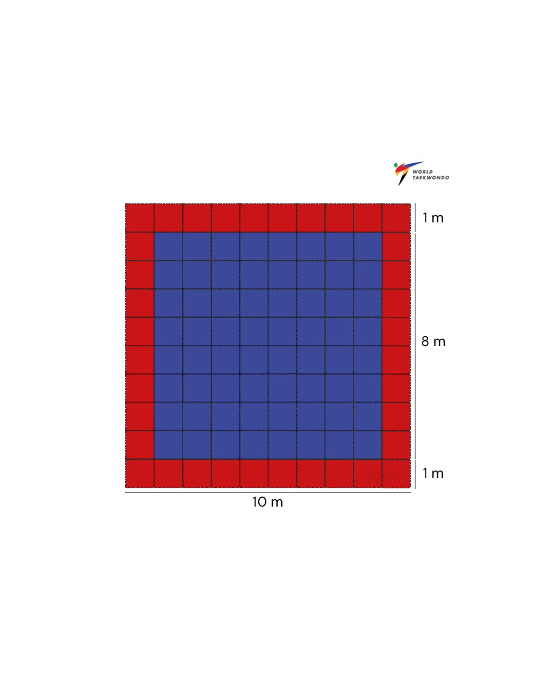 WT Tatami Mat 100x100- Crvena*++*WT Tatami Mat 100x100